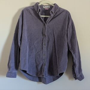 Vintage Columbia Corduroy Lavender Button Down Medium